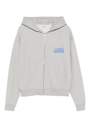CARNE BOLLENTE zip-up hoodie - Grey