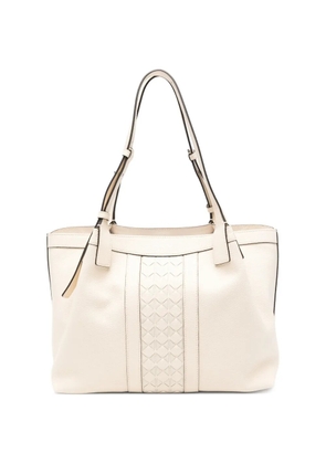 Serapian small Mosaico Secret leather tote bag - Neutrals