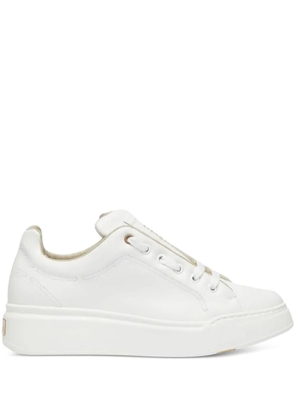 Max Mara leather lace-up sneakers - White