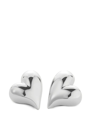 Jenny Bird Art Heart earrings - Silver