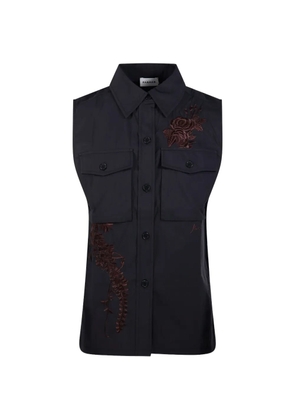 P.A.R.O.S.H. embroidered pocket shirt - Black