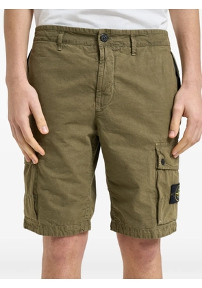 Stone Island button-fastening cargo shorts - Green