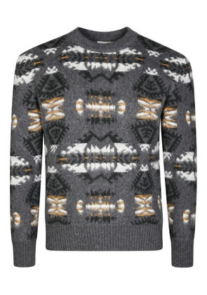 Altea jacquard crew-neck sweater - Grey