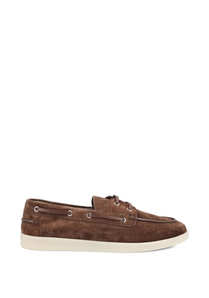 Prada lace-up fastening boat shoes - Brown