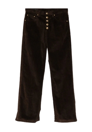 DONDUP buttoned corduroy pants - Brown