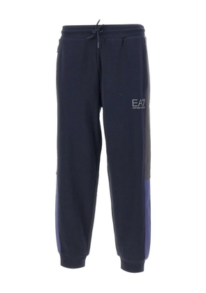 Ea7 Emporio Armani logo-print track pants - Blue