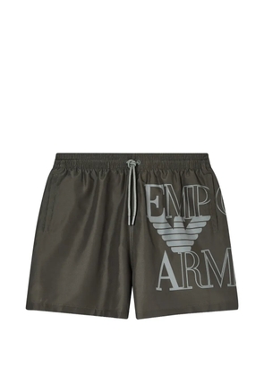 Emporio Armani logo boxer beachwear - Green