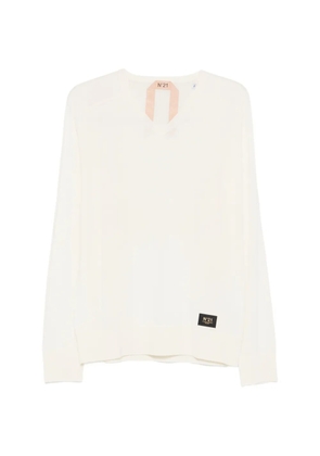 Nº21 V-neck sweater - Neutrals