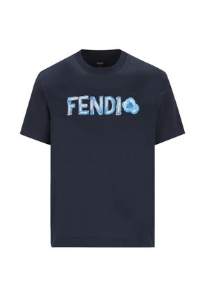 FENDI logo-print T-shirt - Blue