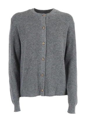 Ballantyne round-neck cardigan - Grey