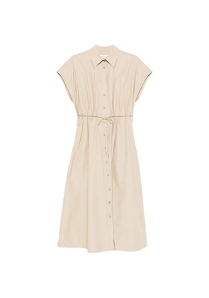 Brandon Maxwell Blake eyelet waist shirt dress - Neutrals