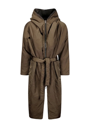 KIMO NO-RAIN hooded belted coat - Green