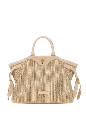 GIANNI CHIARINI Claudette woven leather tote bag - Neutrals