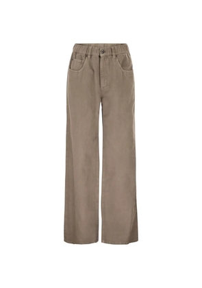 Brunello Cucinelli contemporary garment-dyed trousers - Brown