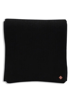 Casablanca ribbed logo scarf - Black