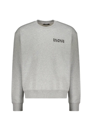 Balmain cotton logo sweatshirt - Grey