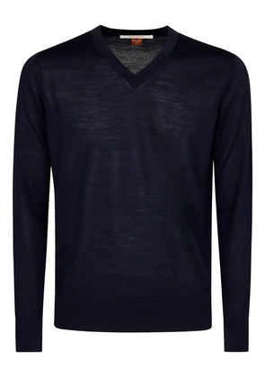 Alpha Industries V-neck wool sweater - Blue