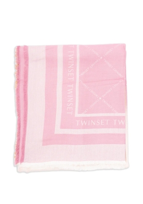 TWINSET jacquard striped scarf - Pink