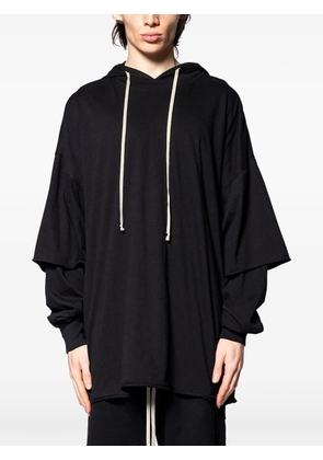 Rick Owens DRKSHDW hooded layered knitwear - Black