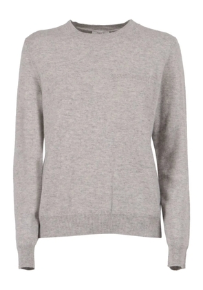 Peserico embroidered-detail crew-neck sweater - Grey