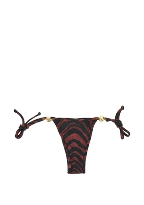 Reina Olga Carioca side-tie tiger-print bikini bottoms - Brown