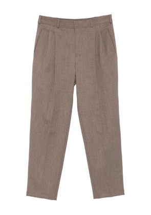 Emporio Armani silk blend tailored trousers - Neutrals