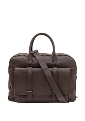 Orciani flap jones tote bag - Brown