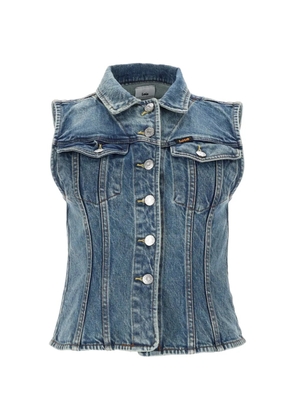 Iois button sleeveless knitwear - Blue