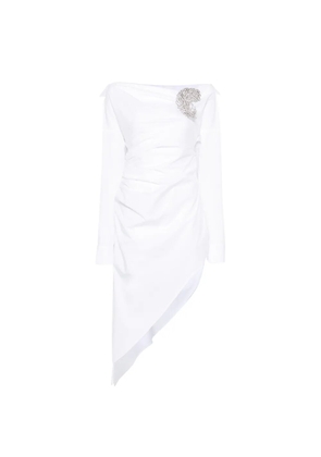 Giuseppe Di Morabito brooch-detail asymmetric dress - White