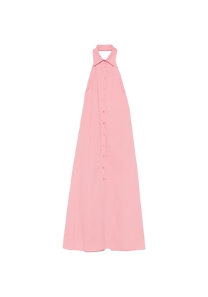 Erika Cavallini buttoned halterneck maxi dress - Pink