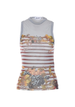 Jean Paul Gaultier striped print tank top - Grey