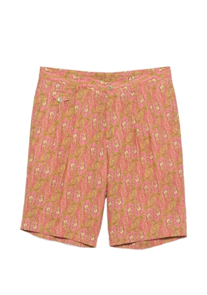ETRO paisley pleated shorts - Pink