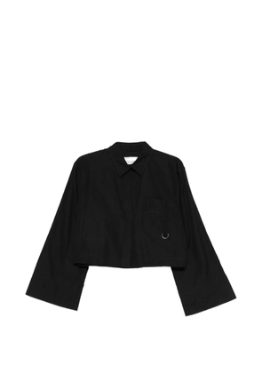 Nº21 wide-sleeve cropped shirt - Black
