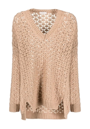 Agnona v-neck sweater - Brown