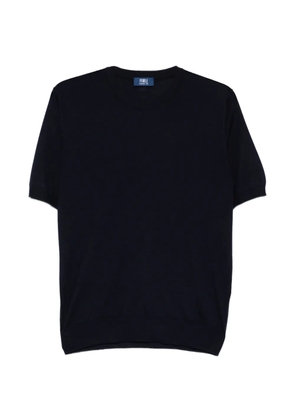 Fedeli short-sleeve crewneck knitted top - Blue