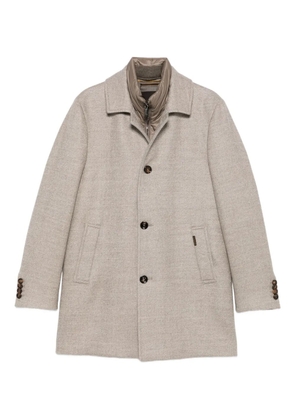 Moorer buttoned virgin-wool coat - Neutrals