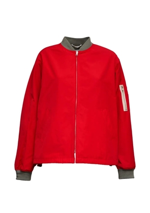 Department 5 zip ribbed-trim bomber - Red