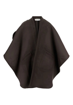 Niccolò Pasqualetti ruffled-detailing cape - Brown
