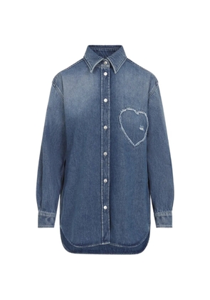Moschino heart-detail shirt - Blue