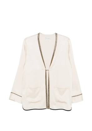 Forte Forte patch-pockets trimmed-detail jacket - Neutrals