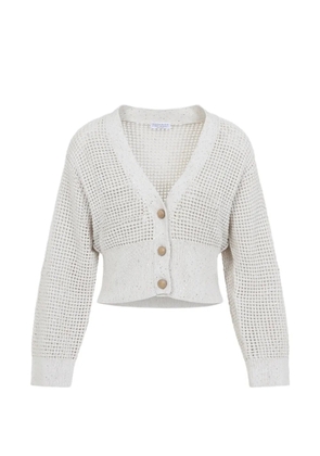 Brunello Cucinelli button v-neck cotton cardigan - Neutrals