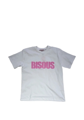 Bisous Skateboards logo-print T-shirt - White