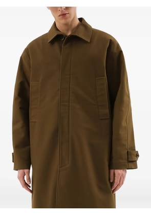 1989 STUDIO buttoned quilted-lining coat - Brown