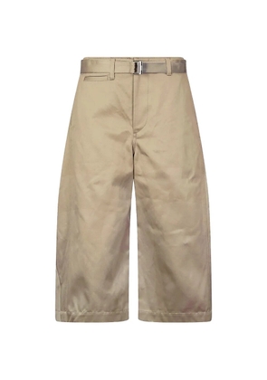 sacai belted trousers - Neutrals