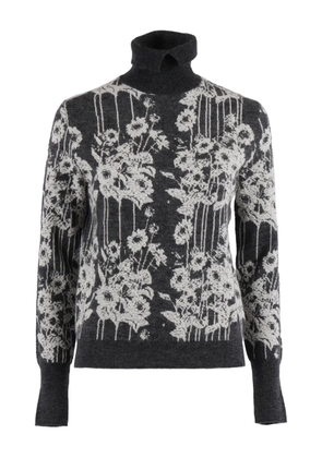 Ballantyne floral-print turtleneck sweater - Black
