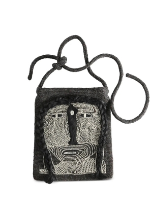 SOPHIE DIGARD knitted cross body bag - Grey