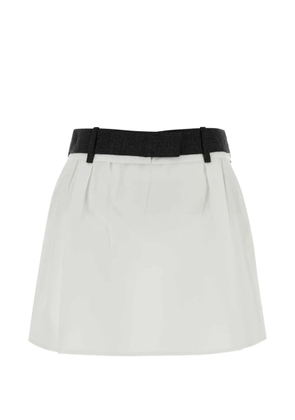 Prada poplin mini skirt - White