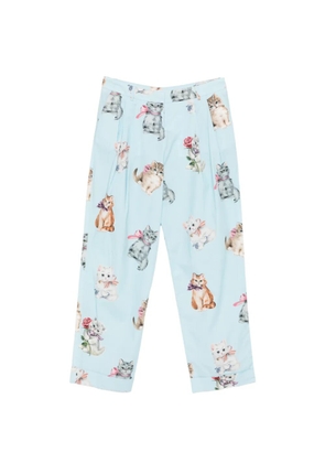 Vivetta kitten print trousers - Blue