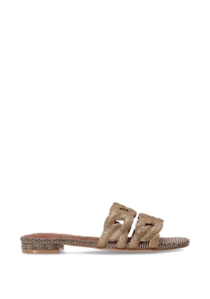 Kurt Geiger London crystal chain flat sandals - Gold