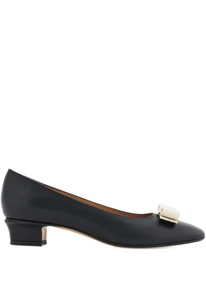 Ferragamo 30mm Vara bow-detail block-heel pumps - Black